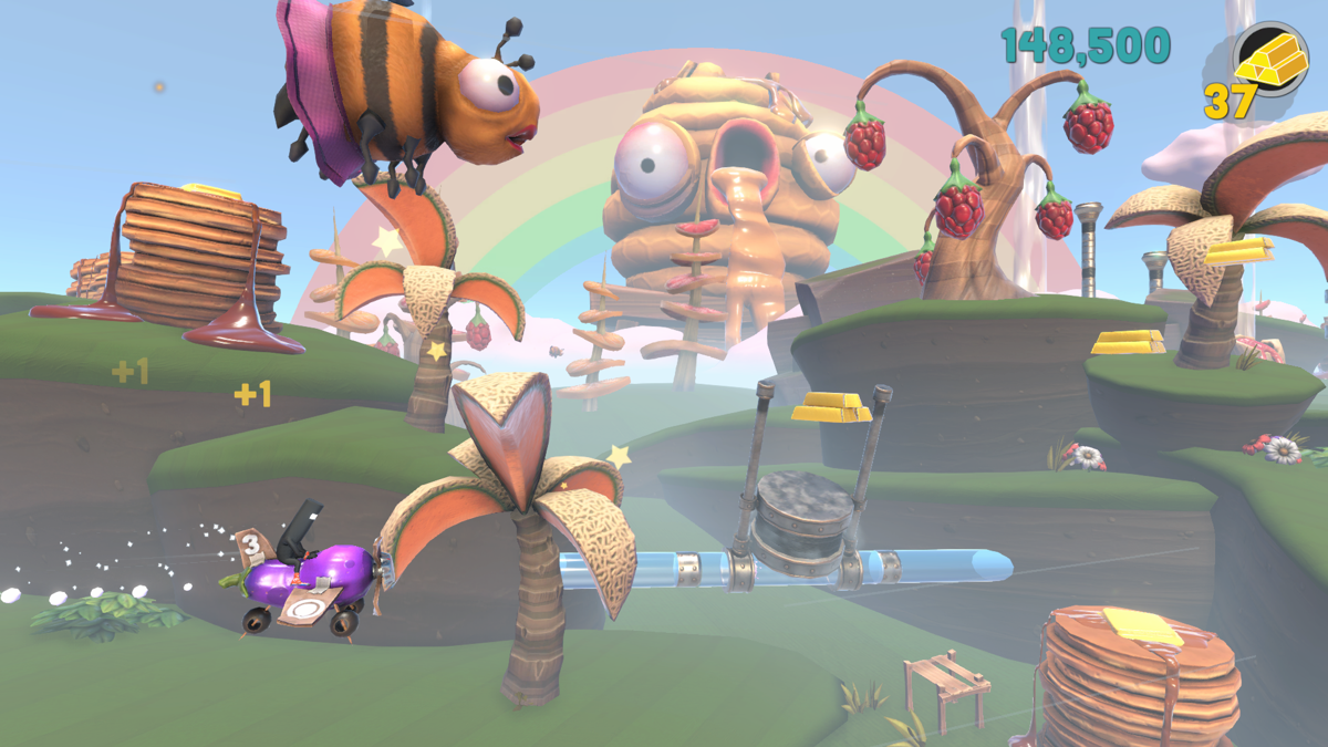 Runner3 (Windows) screenshot: There are now flying segments in some levels where you can move up and down