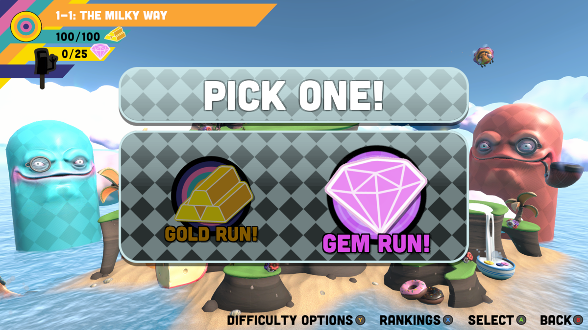 Runner3 (Windows) screenshot: Once you beat a level, you unlock another route in this level