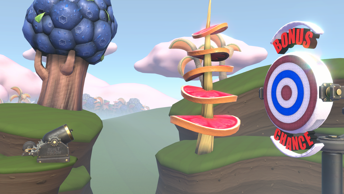 Runner3 (Windows) screenshot: Shoot the cannon at the end of the level for perfect bonus