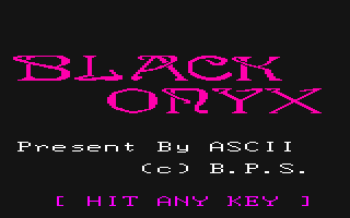 The Black Onyx (PC-6001) screenshot: Title Screen.