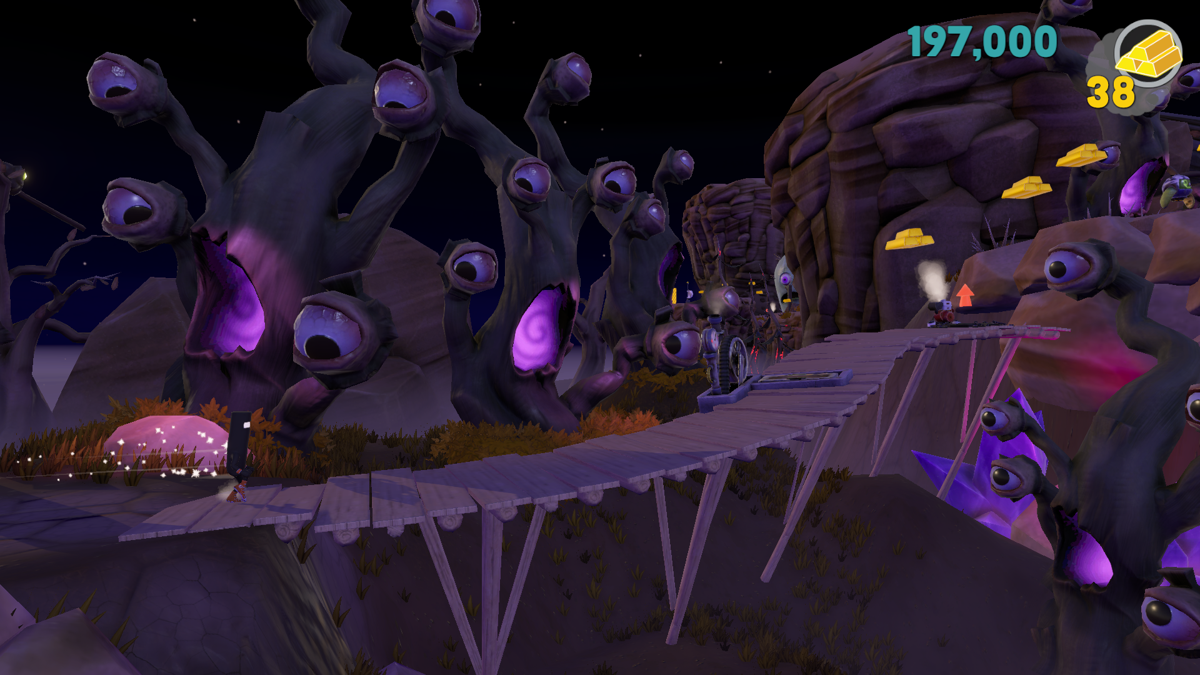 Runner3 (Windows) screenshot: As this is a 2.5D platformer, the camera view would often change to show you what's ahead