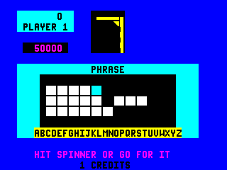 Screenshot of Hangman: The Video Game (Arcade, 1984) - MobyGames