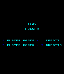 Pulsar (Arcade) screenshot: Title screen.