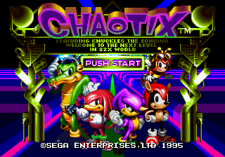 Knuckles' Chaotix (SEGA 32X) screenshot: Title Screen