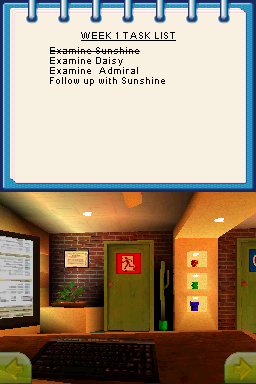 Pet Pals: New Leash on Life (Nintendo DS) screenshot: Week 1 Task List
