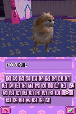 Barbie: Groom and Glam Pups (Nintendo DS) screenshot: Pomeranian - Pookie (default name)