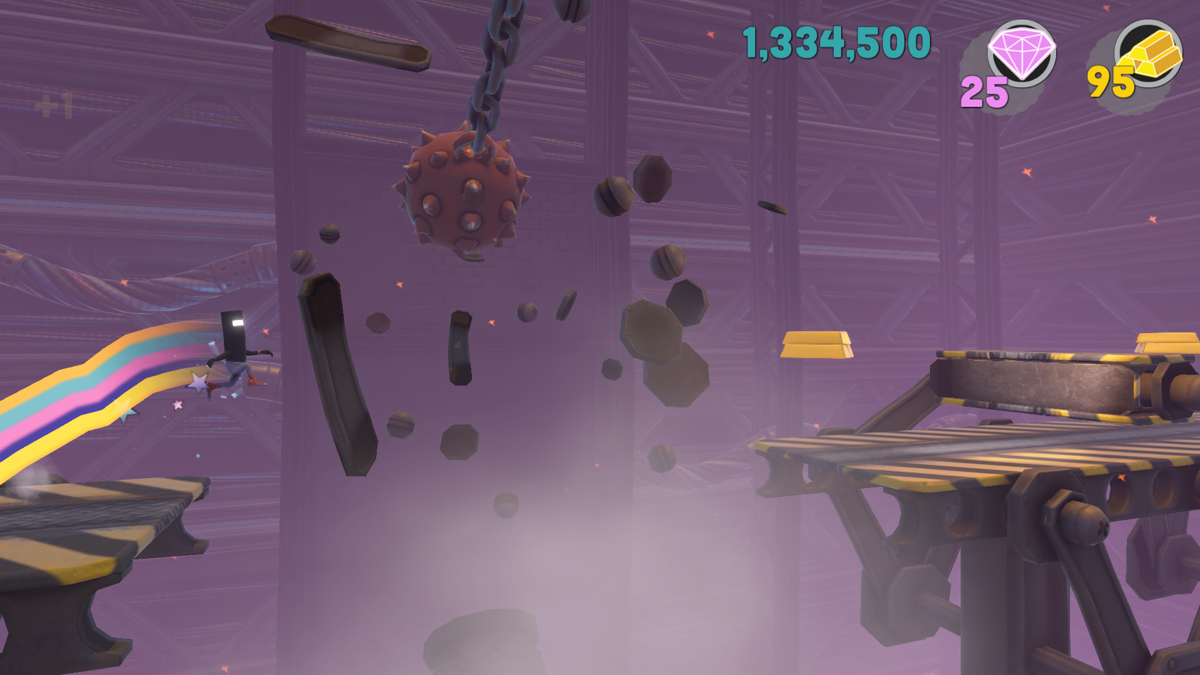 Runner3 (Windows) screenshot: The floor gets destroyed - hard to react when this happens for the first time