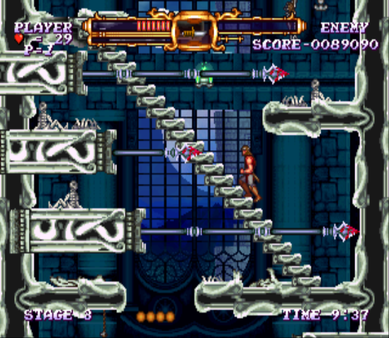Castlevania: The Adventure - ReBirth (Wii) screenshot: A tricky section
