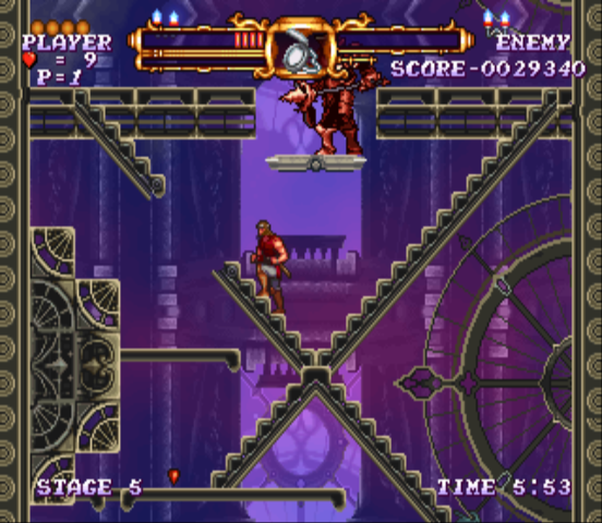 Castlevania: The Adventure - ReBirth (Wii) screenshot: A mess of stairs
