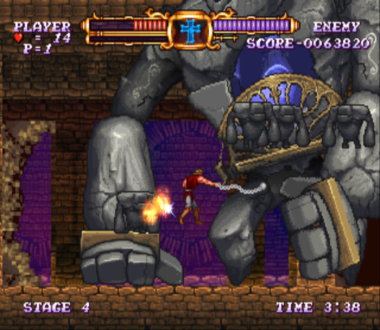 Castlevania: The Adventure - ReBirth (Wii) screenshot: I don't remember this giant boss in the original GameBoy game