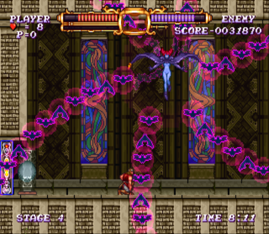 Castlevania: The Adventure - ReBirth (Wii) screenshot: A naked chick boss is always good