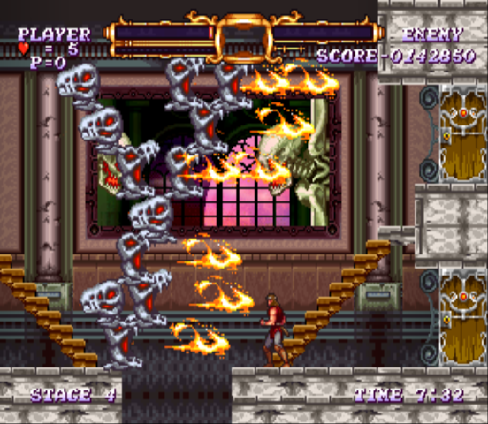 Castlevania: The Adventure - ReBirth (Wii) screenshot: Woah, how am I supposed to dodge that?