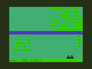 Quest (TRS-80 CoCo) screenshot: Exploring the Overworld