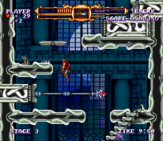 Castlevania: The Adventure - ReBirth (Wii) screenshot: Careful, the spears are deadly