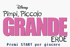 Piglet's Big Game (Game Boy Advance) screenshot: Italian title screen