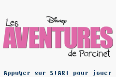 Piglet's Big Game (Game Boy Advance) screenshot: French title screen