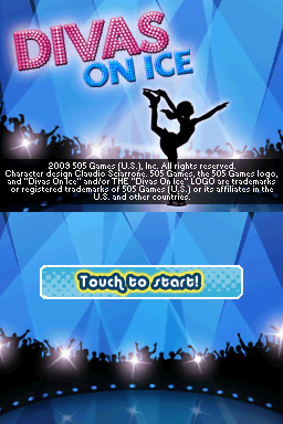Diva Girls: Divas on Ice (Nintendo DS) screenshot: Title Screen (US)