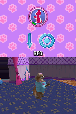 Barbie: Groom and Glam Pups (Nintendo DS) screenshot: Beg