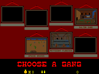 Cheyenne (Arcade) screenshot: Level select with the first three levels