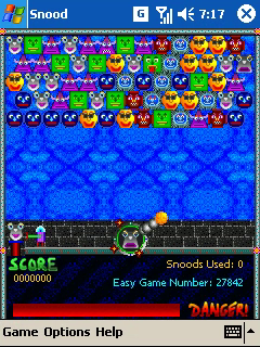 Snood (Windows Mobile) screenshot: An easy level