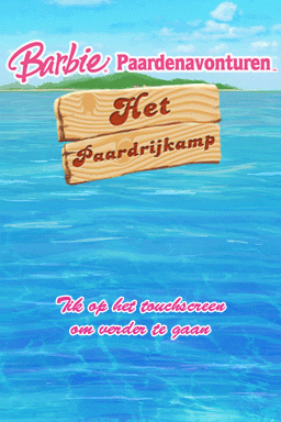 Barbie Horse Adventures: Riding Camp (Nintendo DS) screenshot: Dutch Title Screen