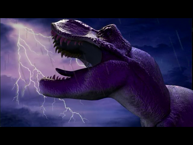 Jurassic Park III: Dino Defender (Windows) screenshot: I'm a T. rex, hear me roar!