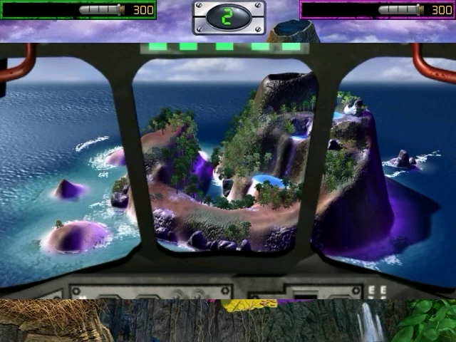 Jurassic Park III: Danger Zone! (Windows) screenshot: Landing on the island.