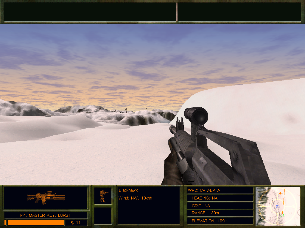 Delta Force 2 (Windows) screenshot: Winter area mission