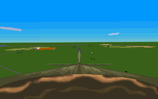 Knights of the Sky (DOS) screenshot: Back View
