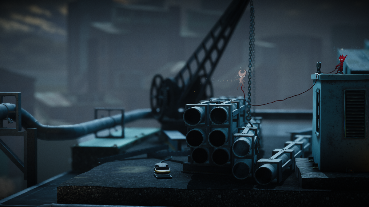 Unravel Two (Windows) screenshot: This puzzle requires cooperative work