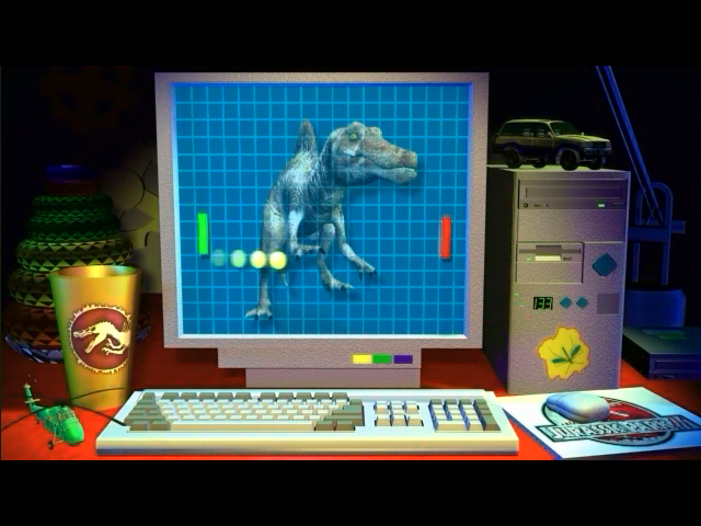 Jurassic Park III: Dino Defender (Windows) screenshot: Yes, it's the same exact screen from Danger Zone game.