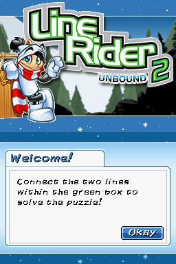 Line Rider 2: Unbound (Nintendo DS) screenshot: Welcome!