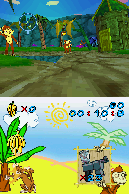 Monkey Madness: Island Escape (Nintendo DS) screenshot: Time Attack mode