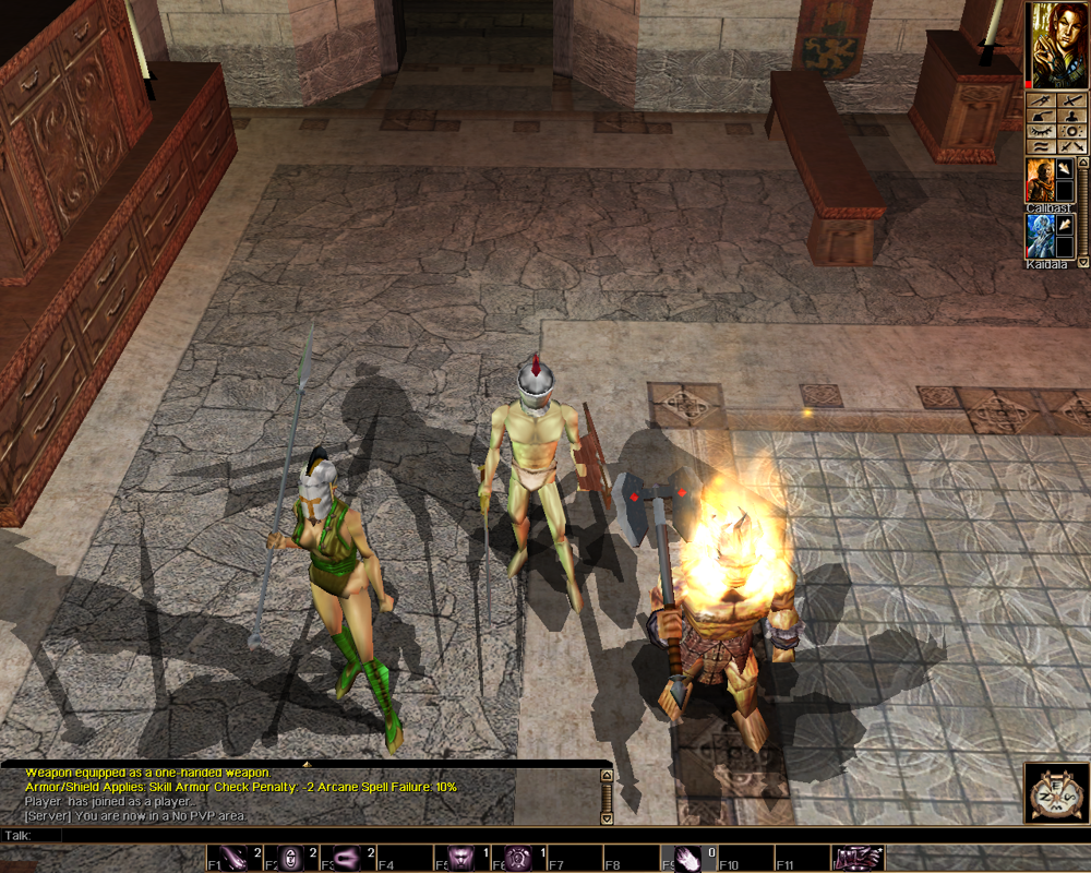 Neverwinter Nights: Kingmaker (Windows) screenshot: Kingmaker: There isn't much armor lying around... Or clothes for that matter.