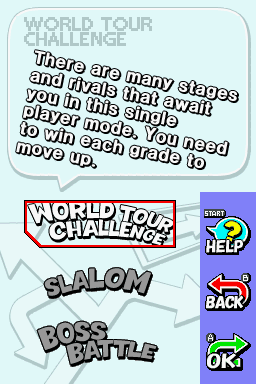 SBK: Snowboard Kids (Nintendo DS) screenshot: Single Game Mode (US)