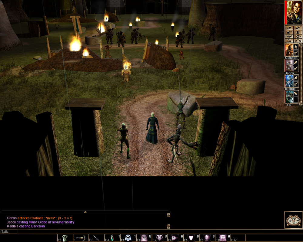 Neverwinter Nights: Kingmaker (Windows) screenshot: Kingmaker: Few of us against many of them.