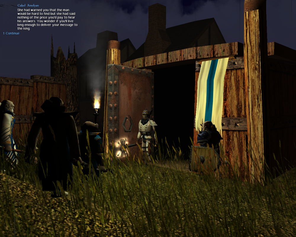 Neverwinter Nights: Kingmaker (Windows) screenshot: Witch's Wake: Unfriendly bunch, aren't they?