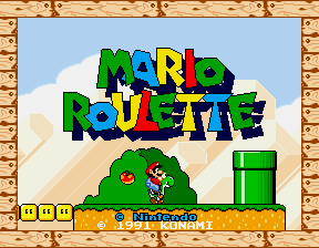 Mario Roulette (Arcade) screenshot: The title screen.