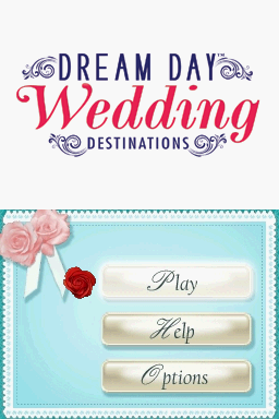 Dream Day Wedding Destinations (Nintendo DS) screenshot: Title screen / Main menu