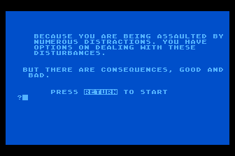Final Exam (Atari 8-bit) screenshot: Lots of Distractions