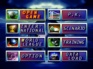 International Superstar Soccer 64 (Nintendo 64) screenshot: Main menu.