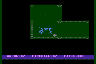 Creepers (Atari 8-bit) screenshot: Beside a Chest