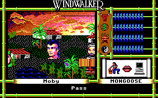 Windwalker (Apple IIgs) screenshot: The sun is rising. The game features a day and night cycle.