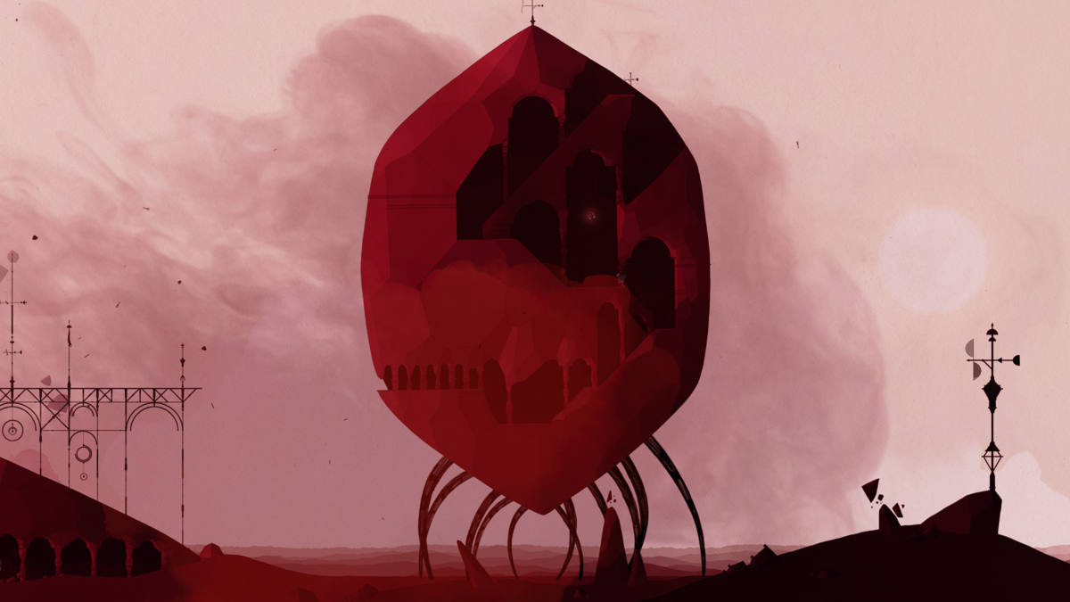 Gris (Windows) screenshot: Weird insect-like building