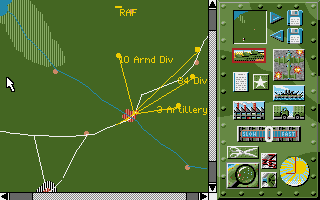 Campaign (Amiga) screenshot: Main game.