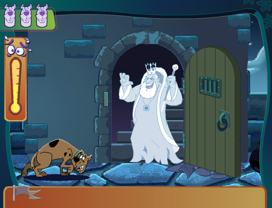 Scooby-Doo and the Creepy Castle (Browser) screenshot: He scared me again!