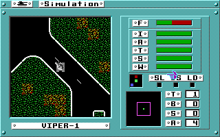 Omega (Apple IIgs) screenshot: Starting a simulation.
