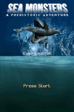 Sea Monsters: A Prehistoric Adventure (Nintendo DS) screenshot: Title Screen
