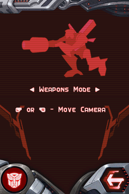 Transformers: Autobots (Nintendo DS) screenshot: Controls - Weapons Mode