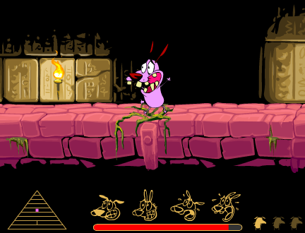 Pharaoh Phobia (Browser) screenshot: Courage is one step away from freaking out.